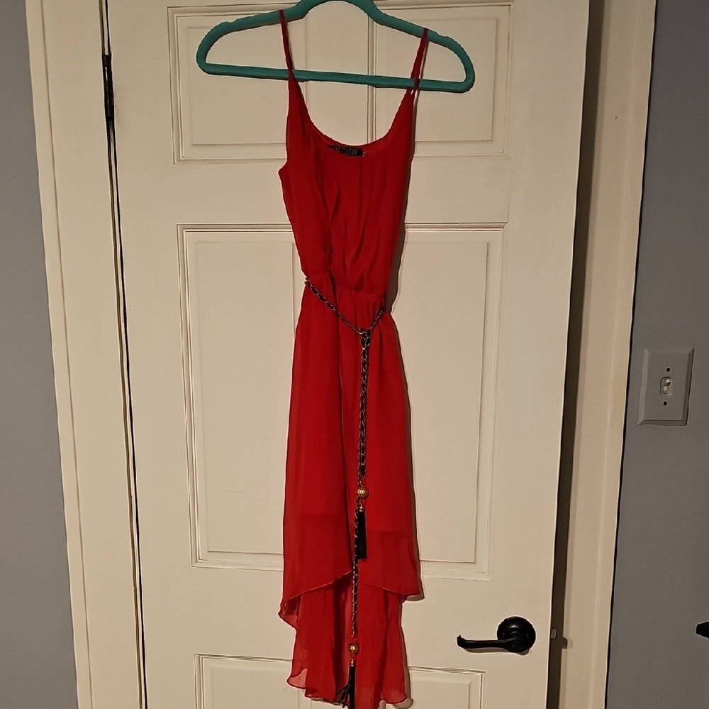 Love Culture Vibrant Red High Low Dress